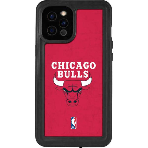 NBA Chicago Bulls Red Distressed iPhone 12 Pro Max Waterproof Case