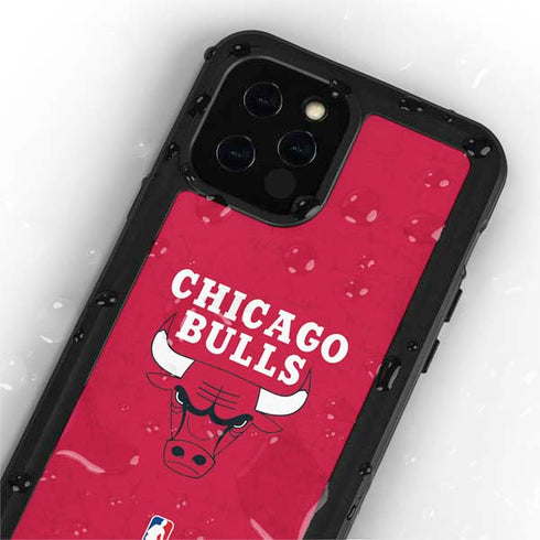 NBA Chicago Bulls Red Distressed iPhone 12 Pro Waterproof Case
