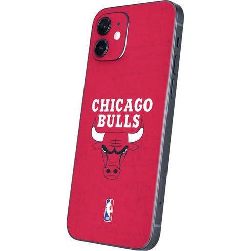 NBA Chicago Bulls Red Distressed iPhone 12 Skin