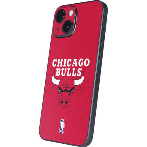 NBA Chicago Bulls Red Distressed iPhone 13 Mini Skin