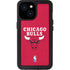 NBA Chicago Bulls Red Distressed iPhone 13 Mini Waterproof Case