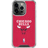 NBA Chicago Bulls Red Distressed iPhone 13 Pro Clear Case