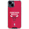 NBA Chicago Bulls Red Distressed iPhone 14 Clear Case