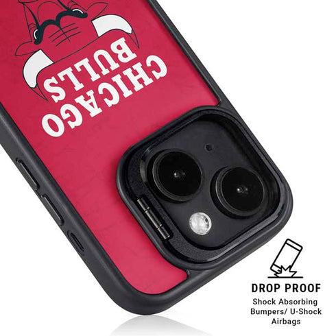 NBA Chicago Bulls Red Distressed iPhone 14 Kickstand Case