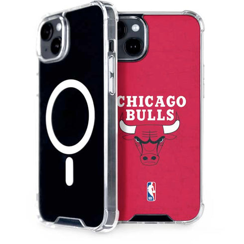 NBA Chicago Bulls Red Distressed iPhone 14 MagSafe Case