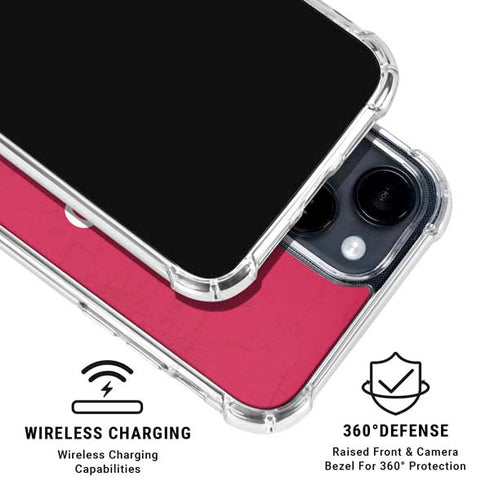 NBA Chicago Bulls Red Distressed iPhone 14 Plus Clear Case
