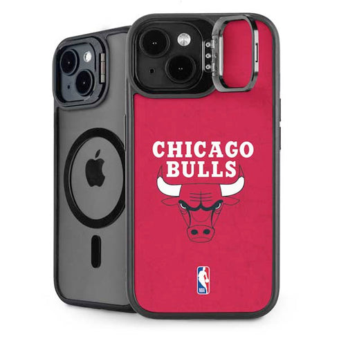 NBA Chicago Bulls Red Distressed iPhone 14 Plus Kickstand Case