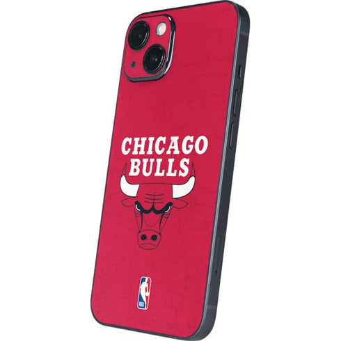 NBA Chicago Bulls Red Distressed iPhone 14 Plus Skin
