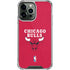 NBA Chicago Bulls Red Distressed iPhone 14 Pro Max Clear Case