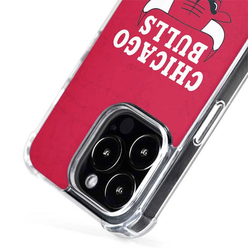 NBA Chicago Bulls Red Distressed iPhone 14 Pro Max MagSafe Case