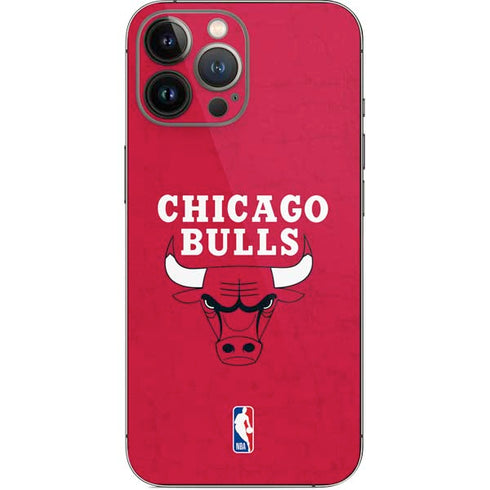 NBA Chicago Bulls Red Distressed iPhone 14 Pro Max Skin