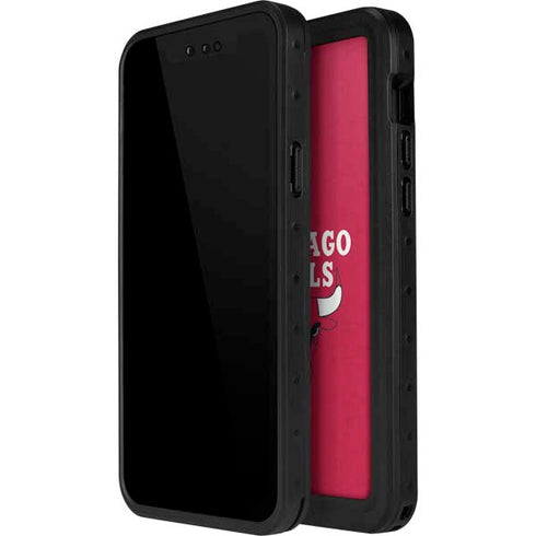 NBA Chicago Bulls Red Distressed iPhone 14 Pro Max Waterproof Case