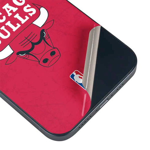 NBA Chicago Bulls Red Distressed iPhone 14 Skin
