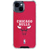 NBA Chicago Bulls Red Distressed iPhone 15 Clear Case