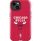 NBA Chicago Bulls Red Distressed iPhone 15 Impact Case