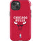NBA Chicago Bulls Red Distressed iPhone 15 Plus Impact Case