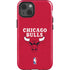 NBA Chicago Bulls Red Distressed iPhone 15 Plus Impact Case
