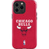 NBA Chicago Bulls Red Distressed iPhone 15 Pro Max Impact Case