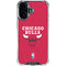 NBA Chicago Bulls Red Distressed iPhone 16 Clear Case