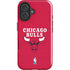 NBA Chicago Bulls Red Distressed iPhone 16 Impact Case