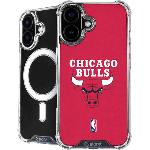 NBA Chicago Bulls Red Distressed iPhone 16 Plus MagSafe Case