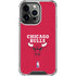 NBA Chicago Bulls Red Distressed iPhone 16 Pro Clear Case