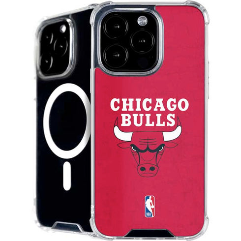 NBA Chicago Bulls Red Distressed iPhone 16 Pro Max MagSafe Case