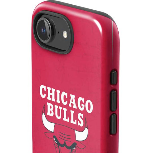 NBA Chicago Bulls Red Distressed iPhone 16e Impact Case