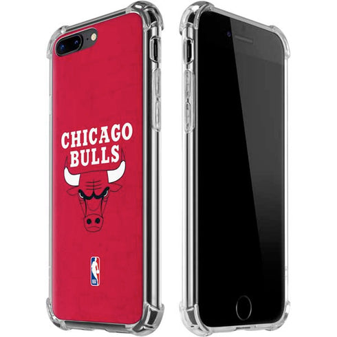 NBA Chicago Bulls Red Distressed iPhone 7/8 Plus Clear Case
