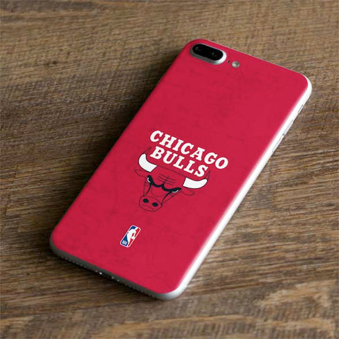 NBA Chicago Bulls Red Distressed iPhone 8 Plus Skin