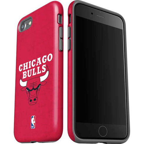 NBA Chicago Bulls Red Distressed iPhone SE (2nd & 3rd Gen) Pro Case