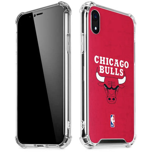 NBA Chicago Bulls Red Distressed iPhone XR Clear Case