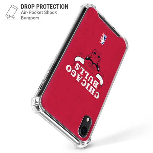 NBA Chicago Bulls Red Distressed iPhone XR Clear Case