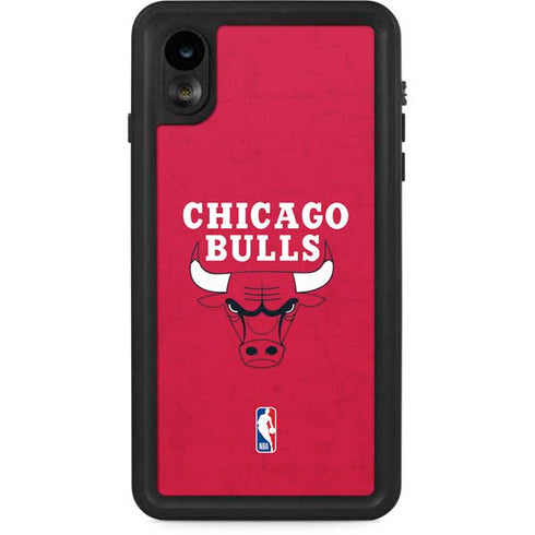 NBA Chicago Bulls Red Distressed iPhone XR Waterproof Case