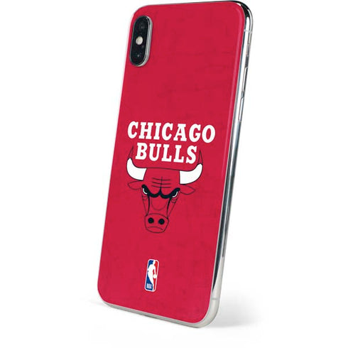 NBA Chicago Bulls Red Distressed iPhone XS Skin