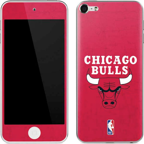 NBA Chicago Bulls Red Distressed Apple iPod Skin