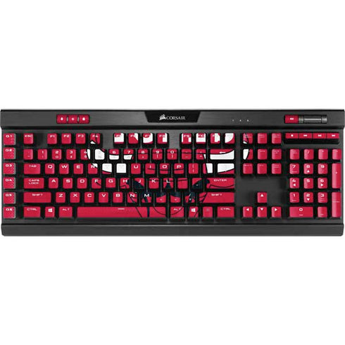 NBA Chicago Bulls Red Distressed K95 RGB PLATINUM Mechanical Gaming Keyboard Skin