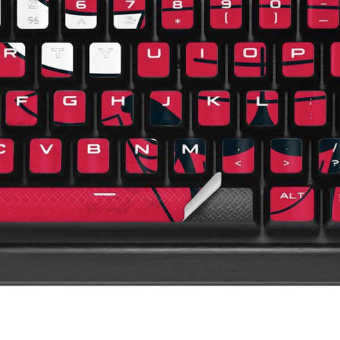 NBA Chicago Bulls Red Distressed K95 RGB PLATINUM Mechanical Gaming Keyboard Skin