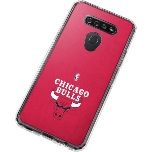 NBA Chicago Bulls Red Distressed LG K51/Q51 Clear Case