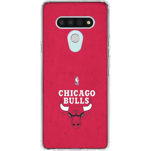 NBA Chicago Bulls Red Distressed LG Stylo 6 Clear Case