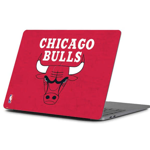 NBA Chicago Bulls Red Distressed Apple MacBook Pro 13-inch Skin