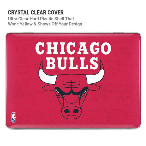 NBA Chicago Bulls Red Distressed MacBook Pro 13in (2020) Case plus Skin