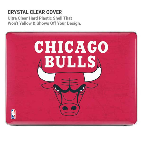 NBA Chicago Bulls Red Distressed MacBook Pro 14in (2021-24) Case plus Skin