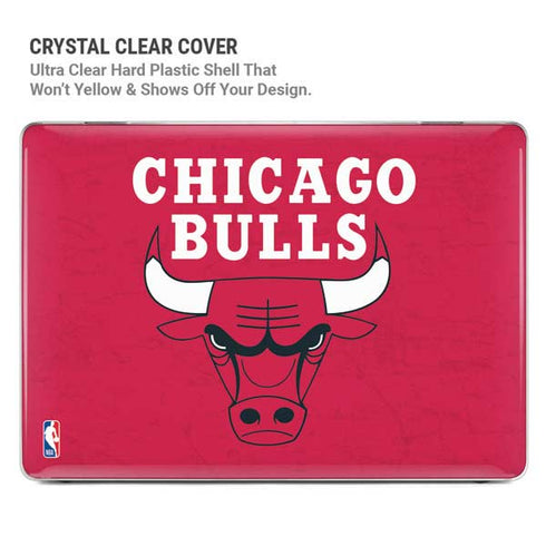 NBA Chicago Bulls Red Distressed MacBook Pro 15in (2016-19) Case plus Skin