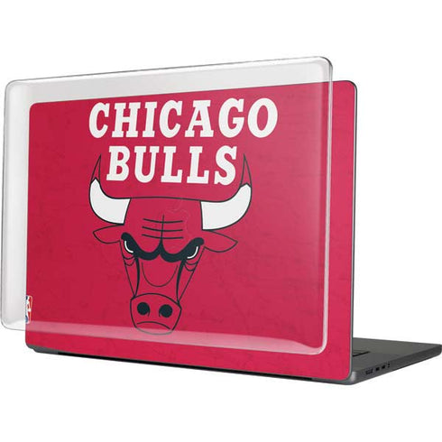 NBA Chicago Bulls Red Distressed MacBook Pro 16in (2021-25) Case plus Skin
