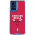 NBA Chicago Bulls Red Distressed Moto G 5G (2024) Clear Case