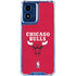 NBA Chicago Bulls Red Distressed Moto G Play 4G (2024) Clear Case