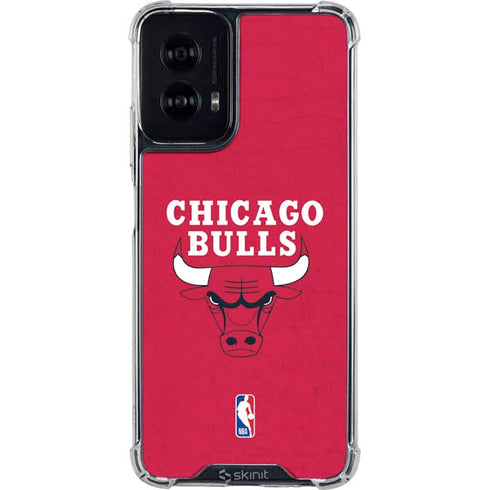 NBA Chicago Bulls Red Distressed Moto G Power 5G (2024) Clear Case