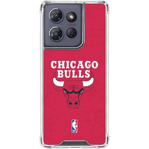 NBA Chicago Bulls Red Distressed Moto G Power 5G (2025) Clear Case