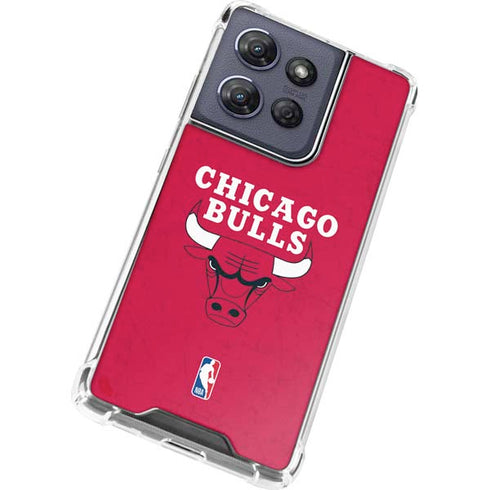 NBA Chicago Bulls Red Distressed Moto G Power 5G (2025) Clear Case